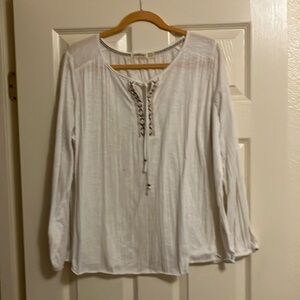 Boho white blouse by faded glory